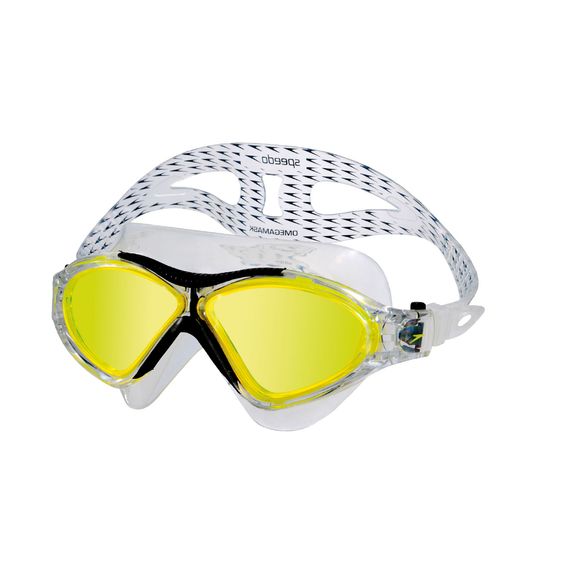 Óculos de natação tipo máscara - Ômega - PRETO AMARELO - ÚNICO