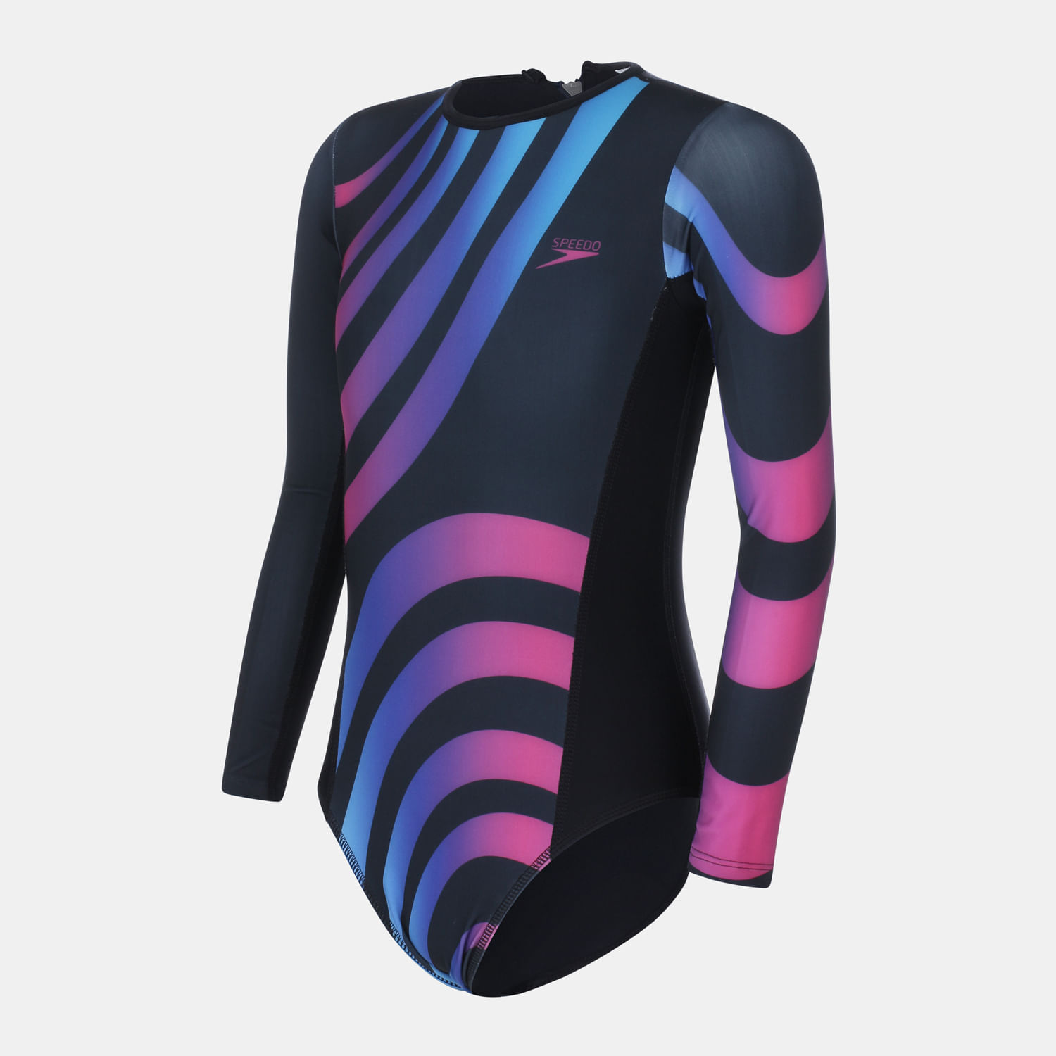 Maiô Com Manga Classic Circles Junior Speedo - PRETO