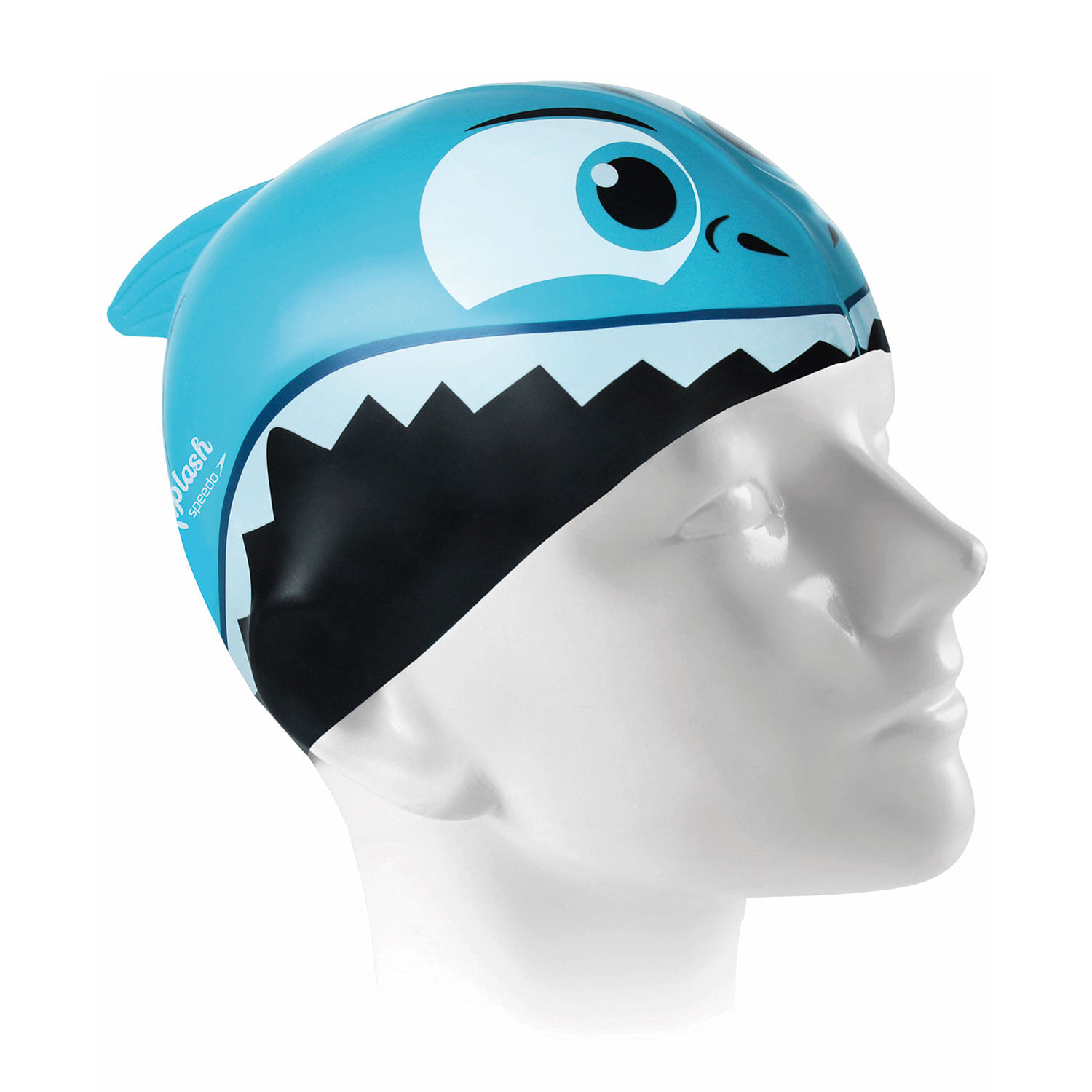 Touca de natação infantil de silicone Shark Kidsplash - AZUL