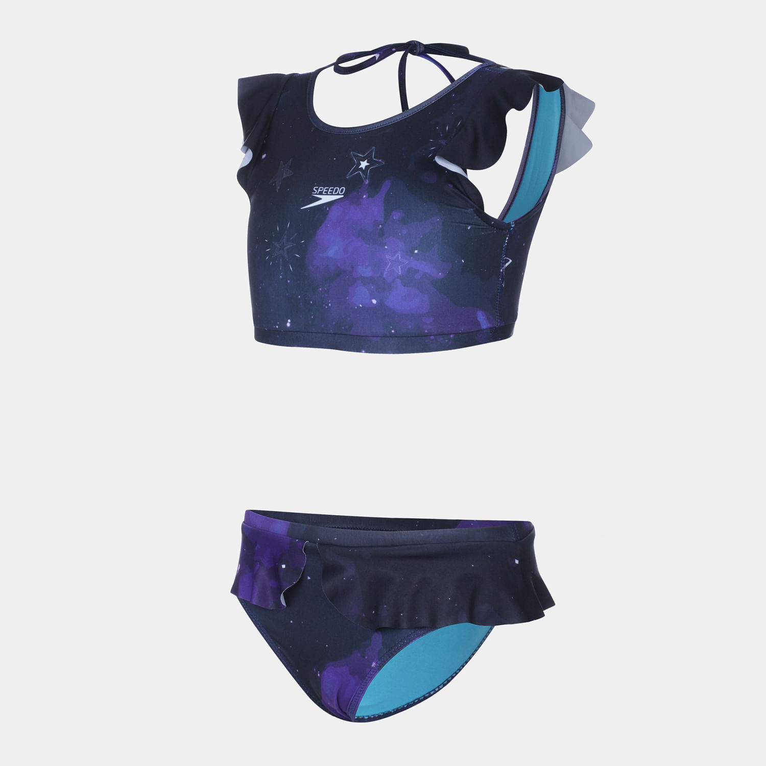 Biquini infantil Cropped Galaxy Star - AZUL NOTURNO