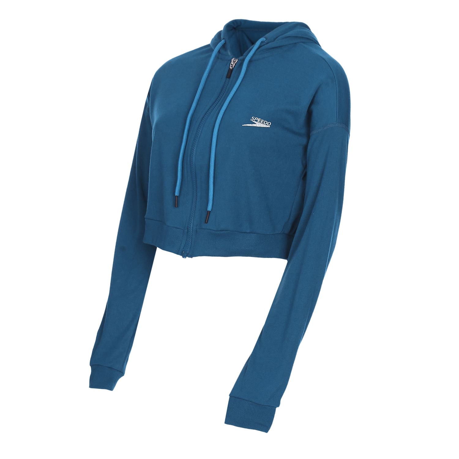 Jaqueta Feminina Cropped Harmony - AZUL PETROLEO