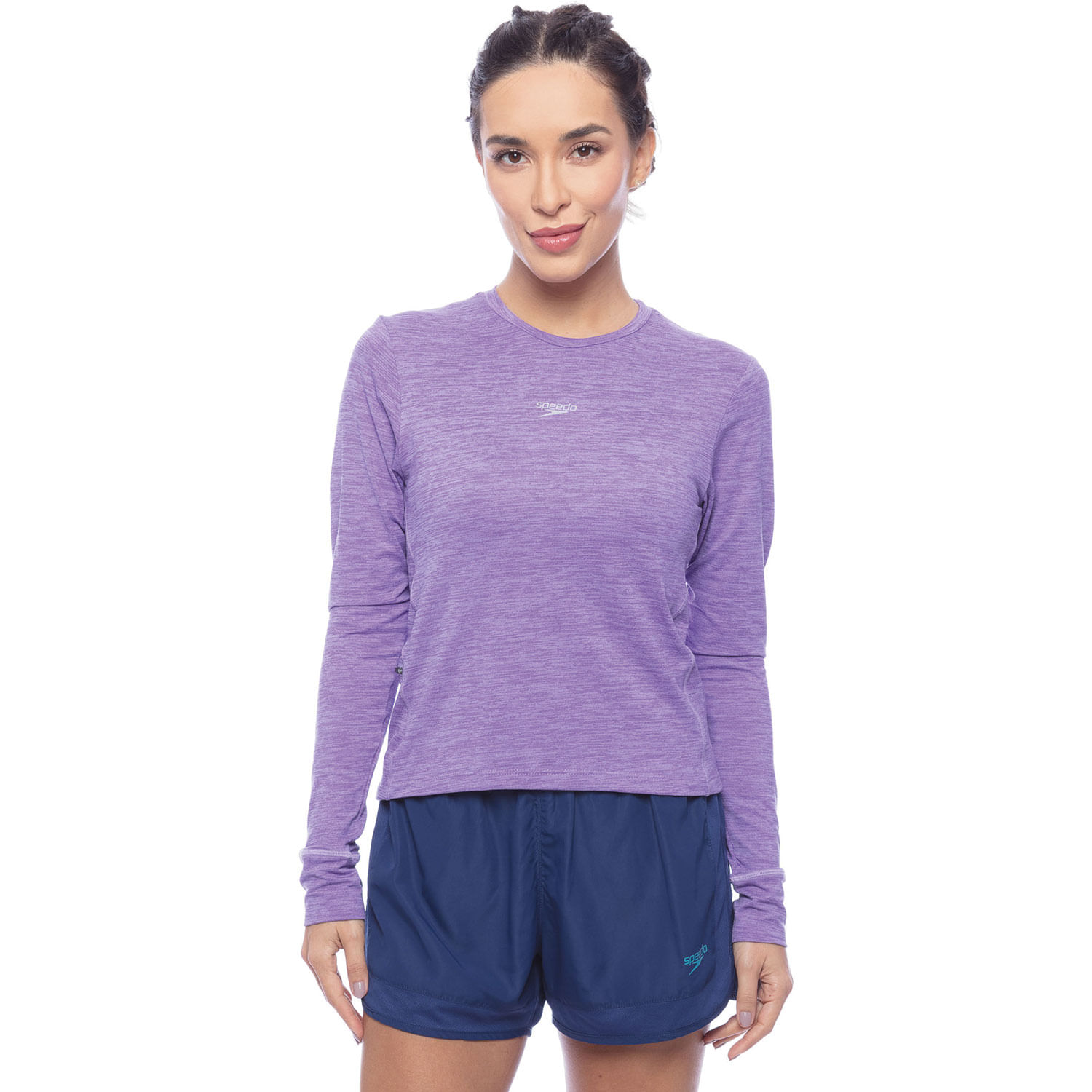 Camiseta Feminina Manga Longa Run - LAVANDA