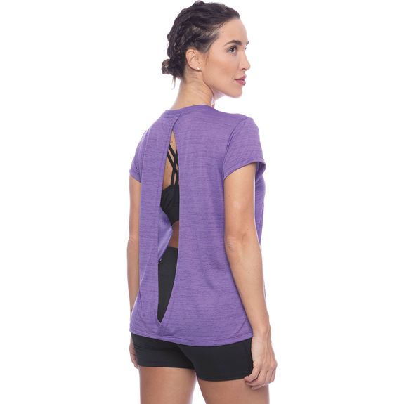 Camiseta feminina Fluity - MESCLA LAVANDA