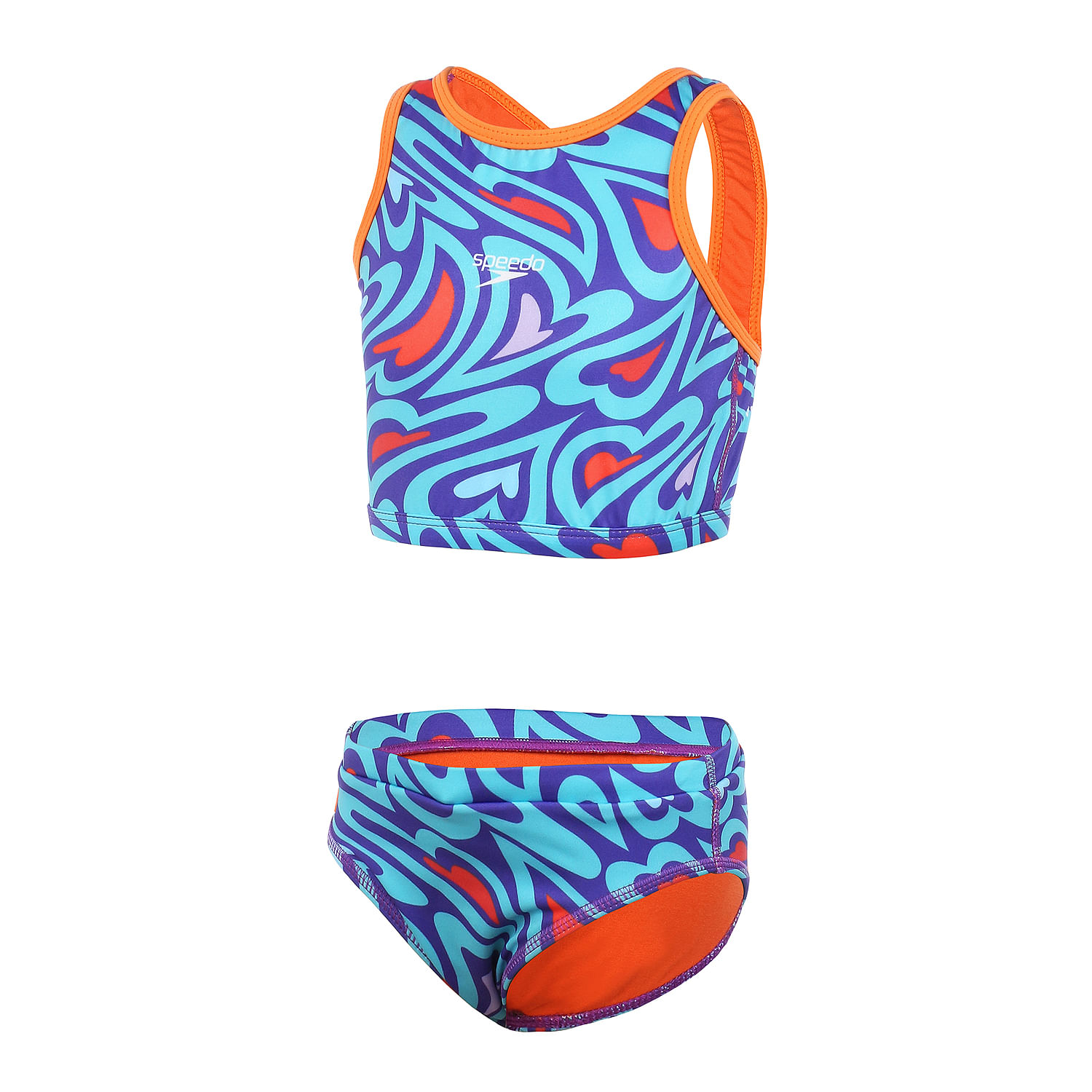 Biquini Cropped Infantil Little Hearts - ROXO