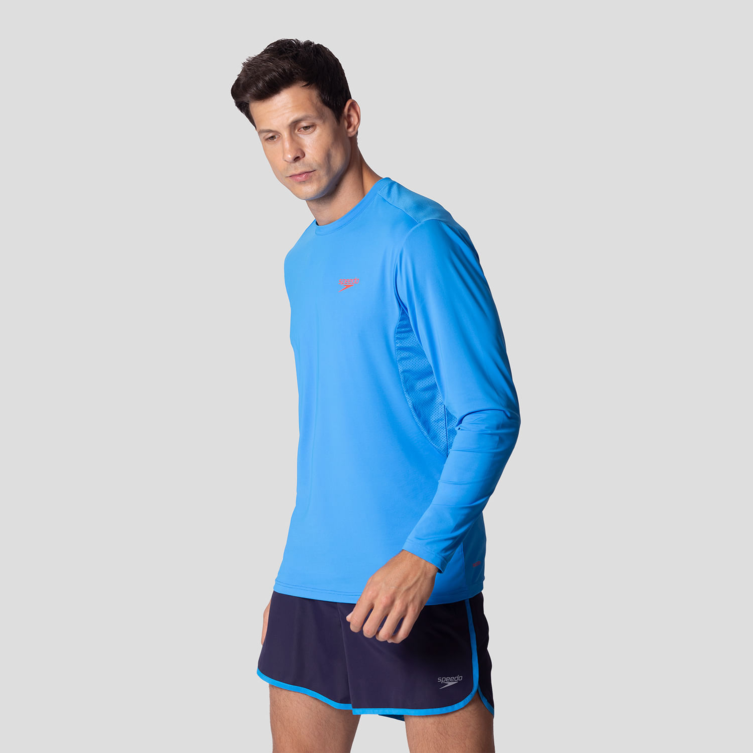 Camiseta Manga Longa Power Running - AZUL VIBRANTE