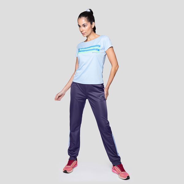 Camiseta Feminina Speedo Faixas - AZUL GLACIAL G