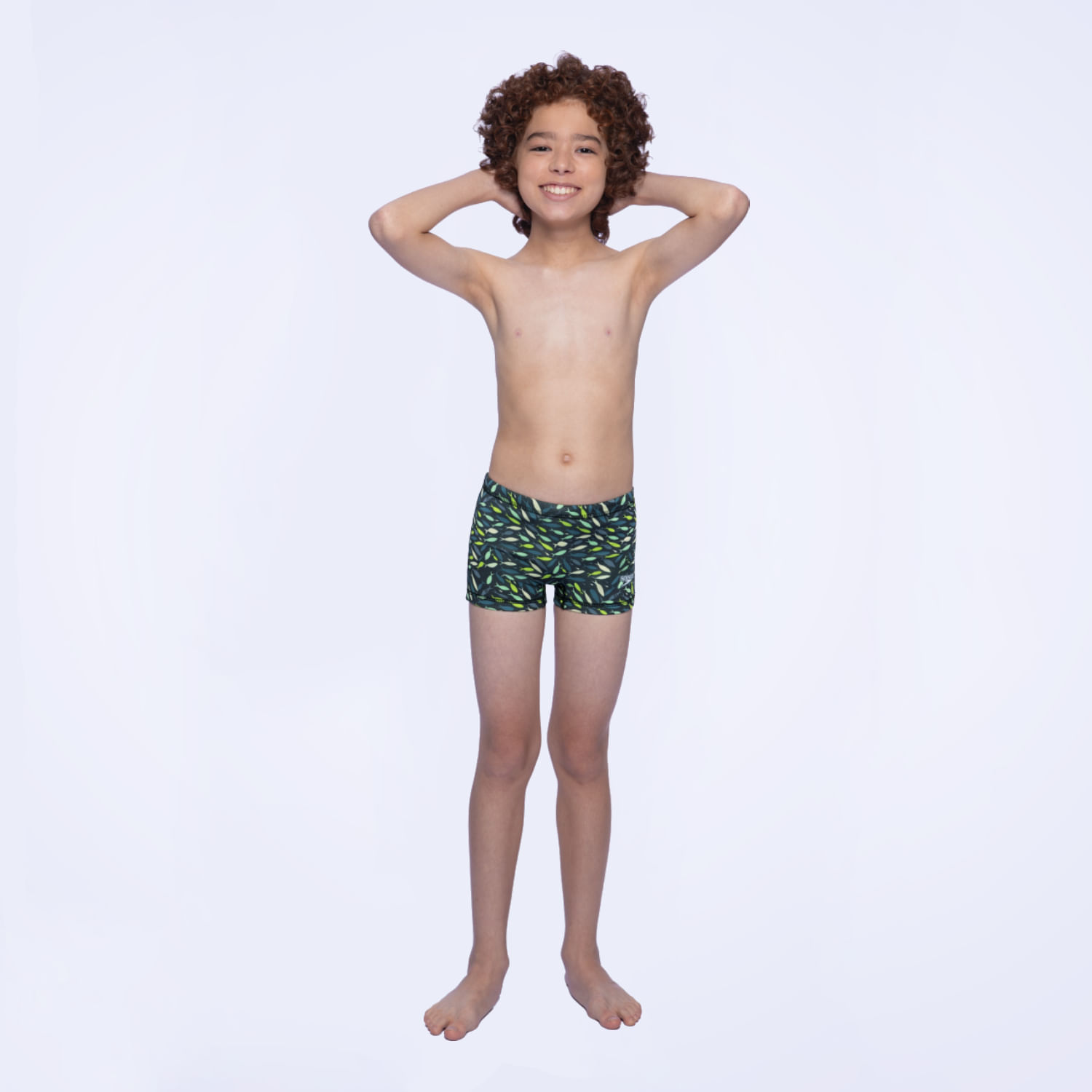 Sunga Infantil Boxer Fish - VERDE MUSGO