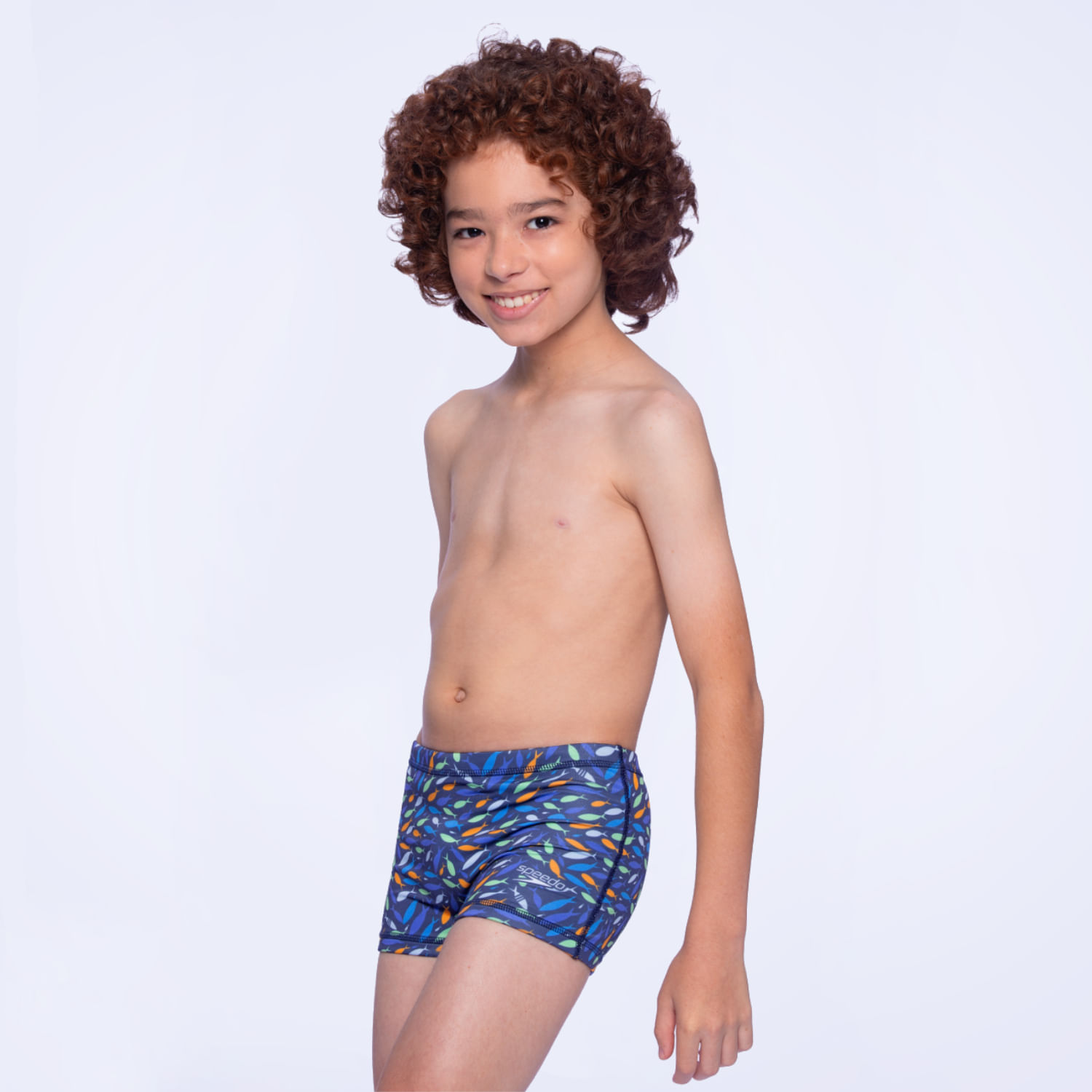 Sunga Infantil Boxer Fish - AZUL NOTURNO