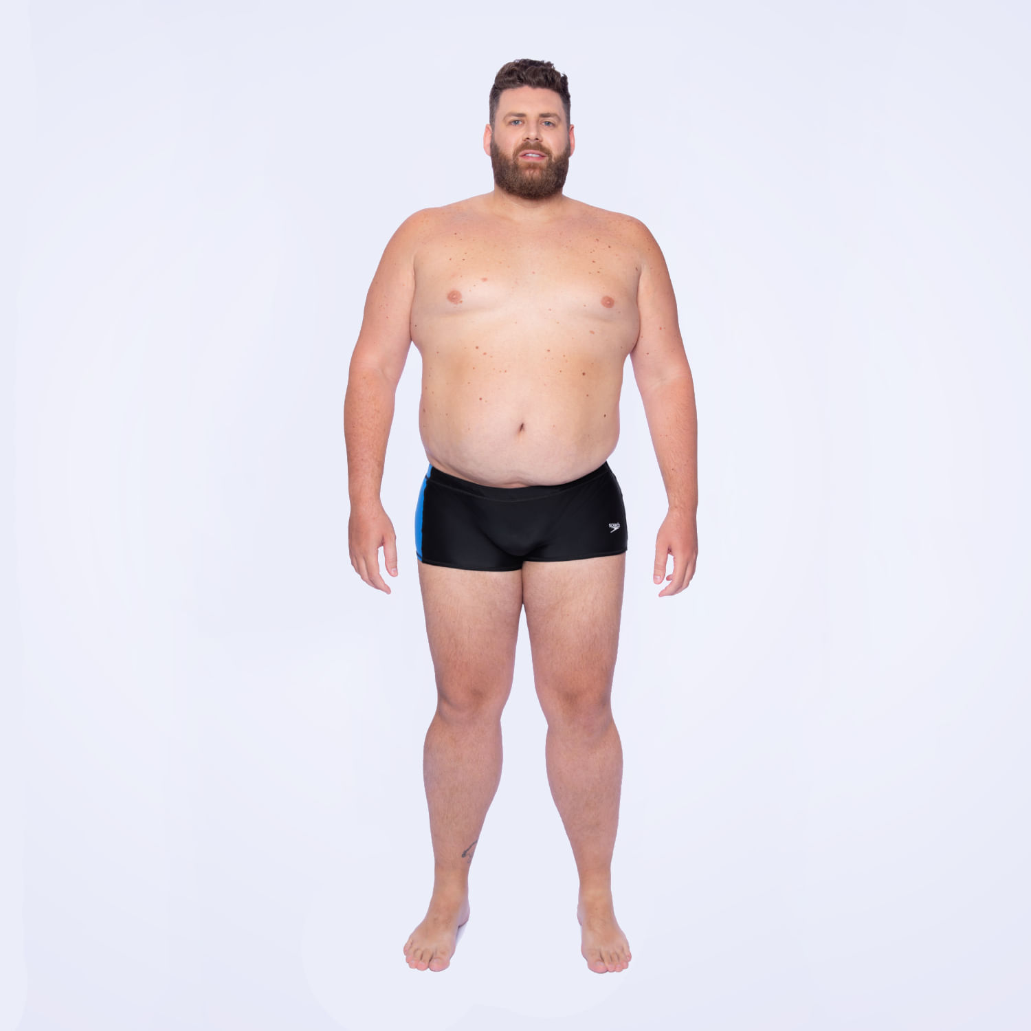 Sunga Plus Comfort Speedo+ - PRETO/CELESTE