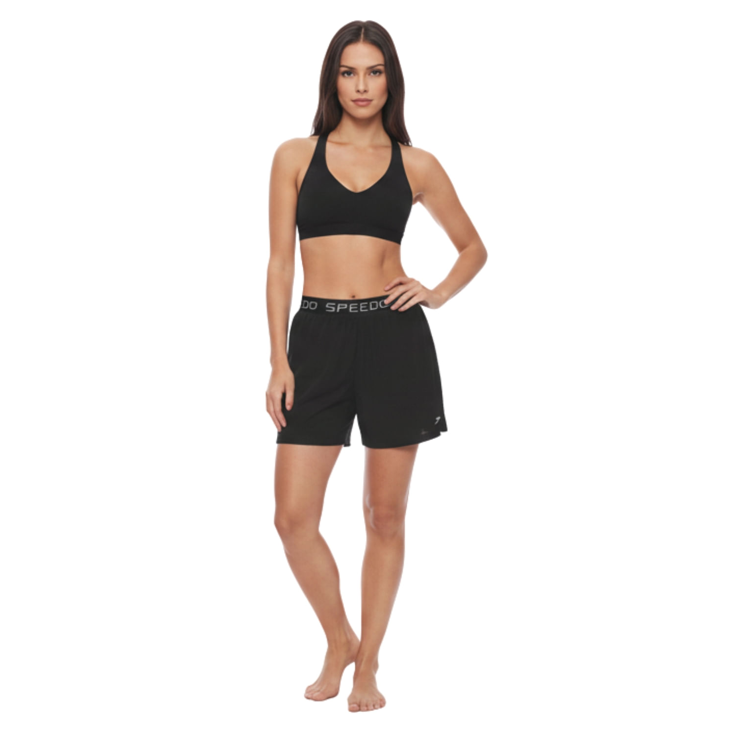 Short Com Elastico Personalizado - PRETO