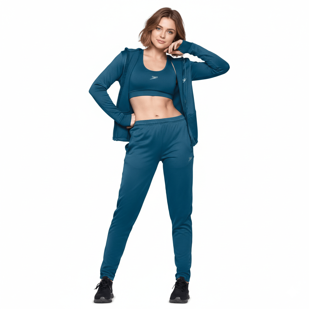 Conjunto de Agasalho Feminino Harmony - AZUL PETROLEO