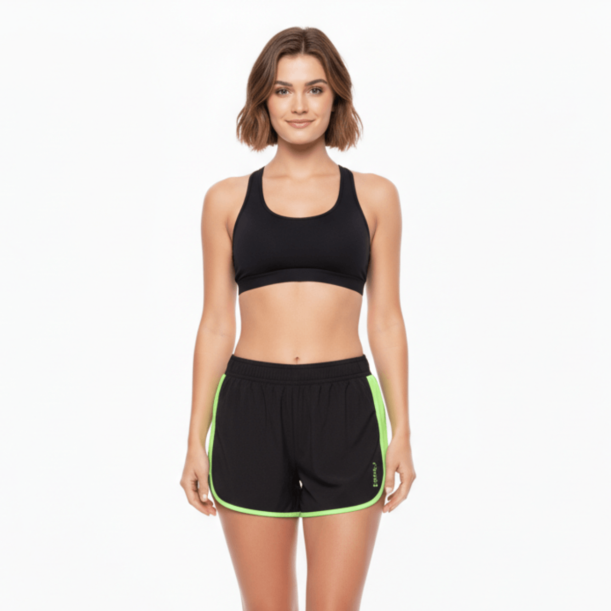 Short Curto Recorte Lateral - PRETO