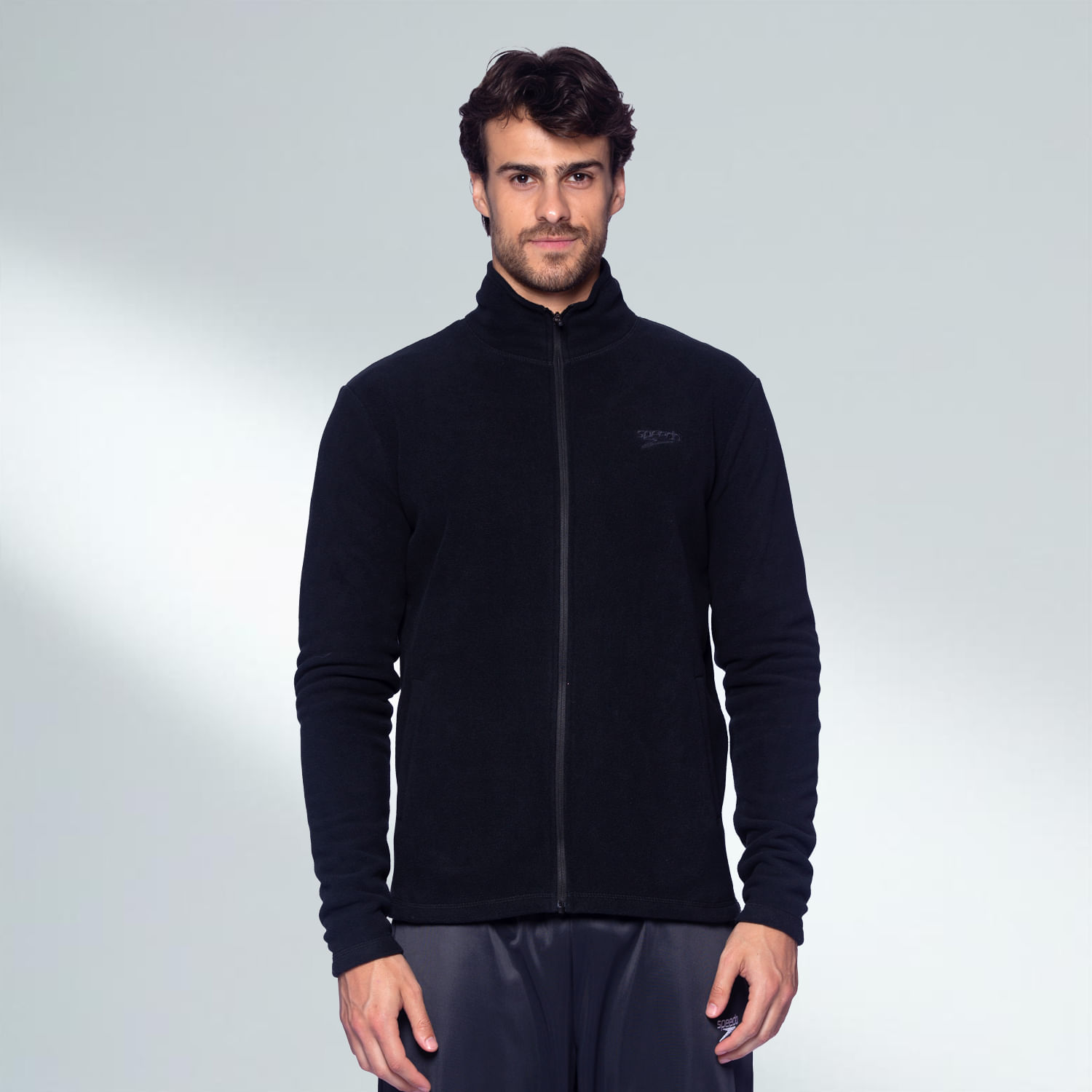 JAQUETA ACTIVE FLEECE MASCULINA - PRETO