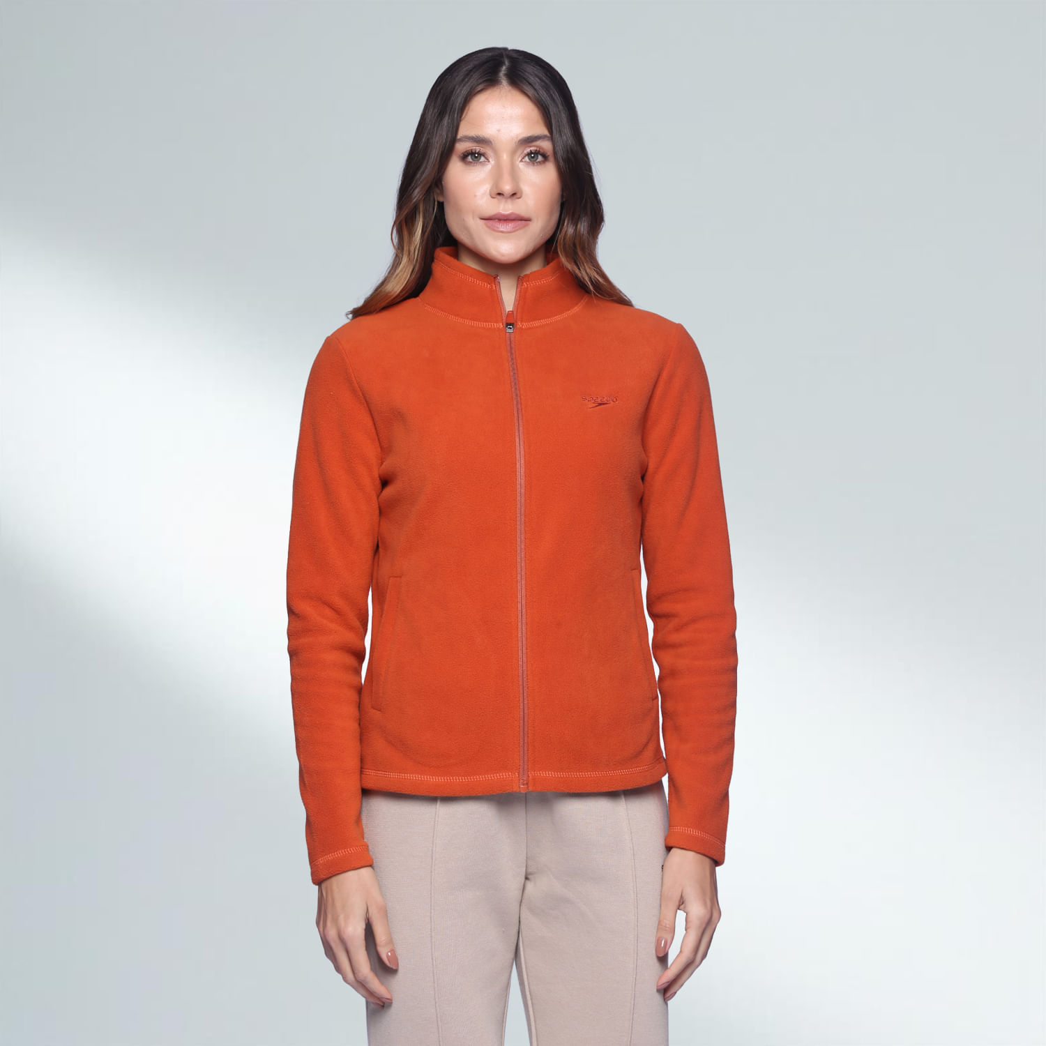 JAQUETA FEMININA ACTIVE FLEECE - AMBAR