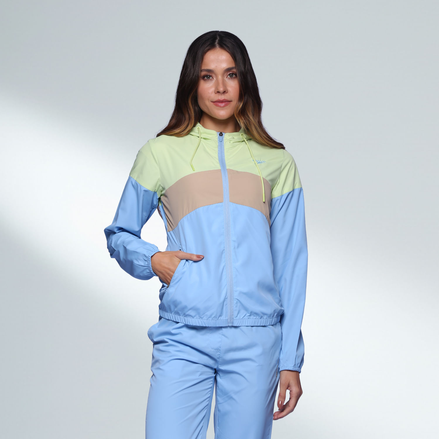 AGASALHO FEMININO TREINO - AZUL GLACIAL