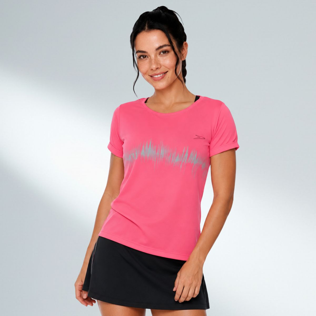 Camiseta Manga Curta Impulse Feminina - CHICLETE