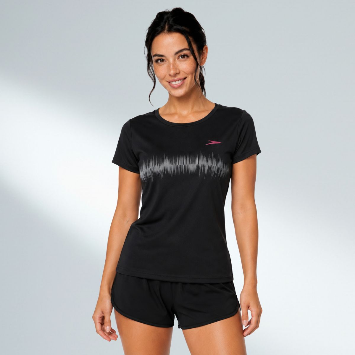 Camiseta Manga Curta Impulse Feminina - PRETO