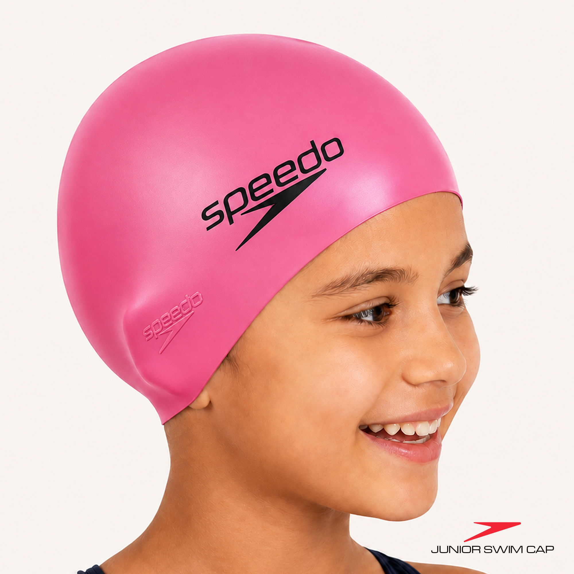 Touca de Natação Em Silicone Júnior Swim Cap - ROSA CLARO